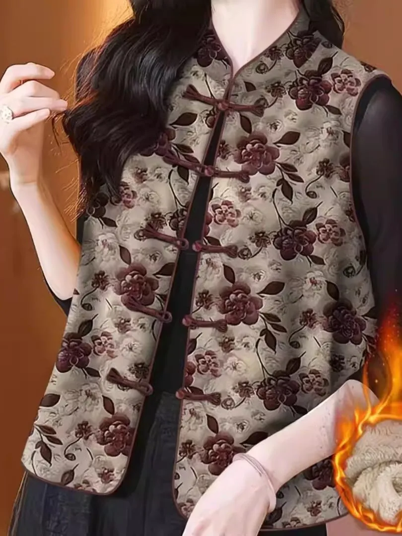 Модная китайская куртка на пуговицах с флисовой подкладкой, асимметричным дизайном и воротником-стойкой для женщин
Модная китайская куртка на пуговицах с флисовой подкладкой, асимметричным дизайном и воротником-стойкой для женщин