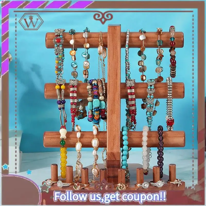 3-Layer Solid Wood Brown Jewelry Rack Solid Wood Base Ring Storage Box Earring Jewelry Rack, Durable Fine Workmanship
3-Layer Solid Wood Brown Jewelry Rack Solid Wood Base Ring Storage Box Earring Jewelry Rack, Durable Fine Workmanship
