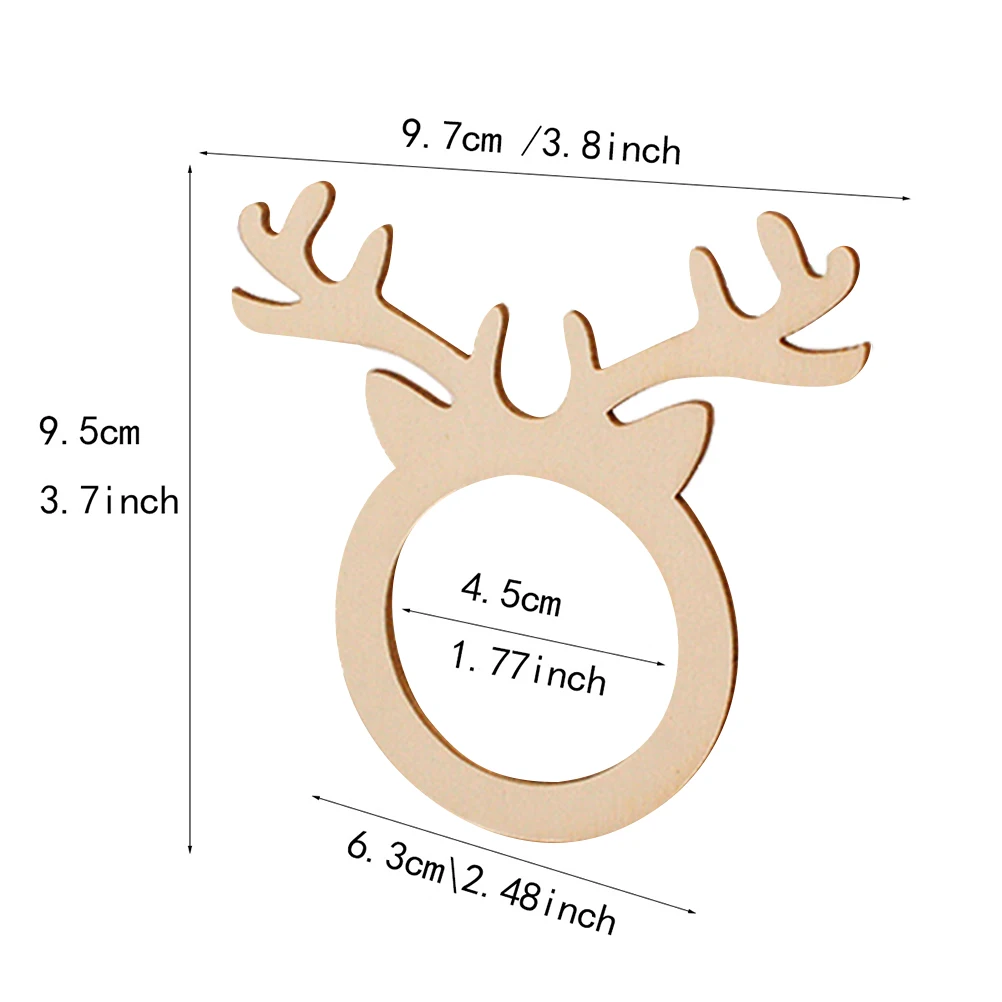 30 Pcs Wood Napkin Rings Smooth Healthy Christmas Antler Deer Punch Hole Table Decorations Kitchen Bar Accessories
30 Pcs Wood Napkin Rings Smooth Healthy Christmas Antler Deer Punch Hole Table Decorations Kitchen Bar Accessories