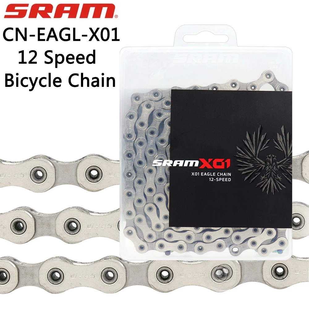 SRAM Eagle X01 12 Speed Bicycle Chain CN-EAGL-X01-A1 126 Links Powerlock Hollowpin 12v Chain for Mountain Road Bike
SRAM Eagle X01 12 Speed Bicycle Chain CN-EAGL-X01-A1 126 Links Powerlock Hollowpin 12v Chain for Mountain Road Bike