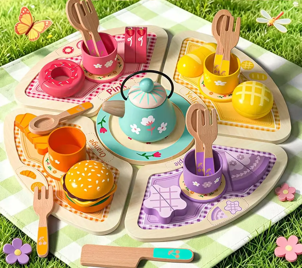 Kids Wooden Tea Set Pretend Play Toy,Simulation Afternoon Tea Party Kit with Teapot Cups,Early Educational Color Cognition Game
Kids Wooden Tea Set Pretend Play Toy,Simulation Afternoon Tea Party Kit with Teapot Cups,Early Educational Color Cognition Game