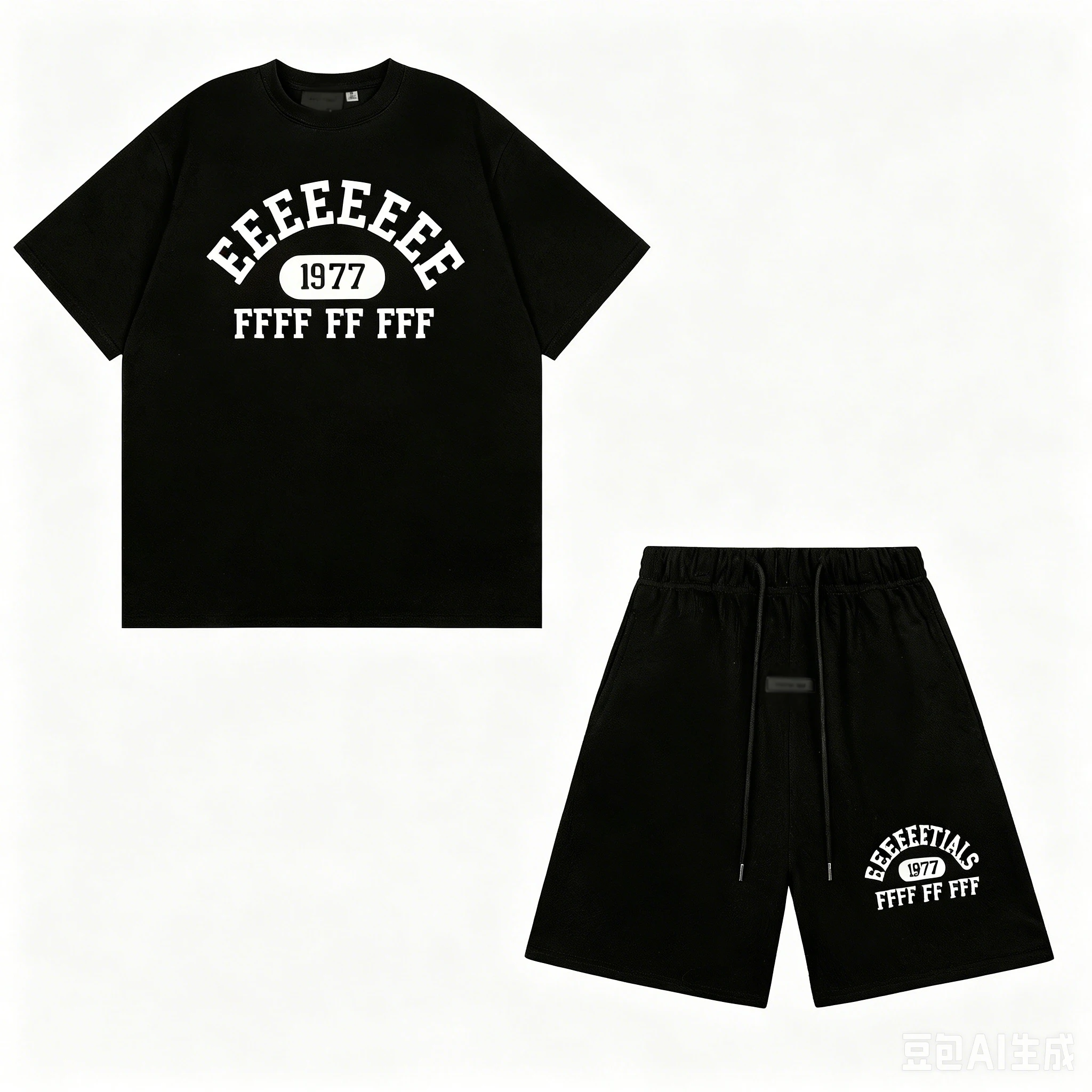 Fw24 Men's Fashion Set: Classic Design Short-Sleeved T-Shirt with 1977 Letter Logo on the Chest and City-Style Couple Shorts
Fw24 Men's Fashion Set: Classic Design Short-Sleeved T-Shirt with 1977 Letter Logo on the Chest and City-Style Couple Shorts