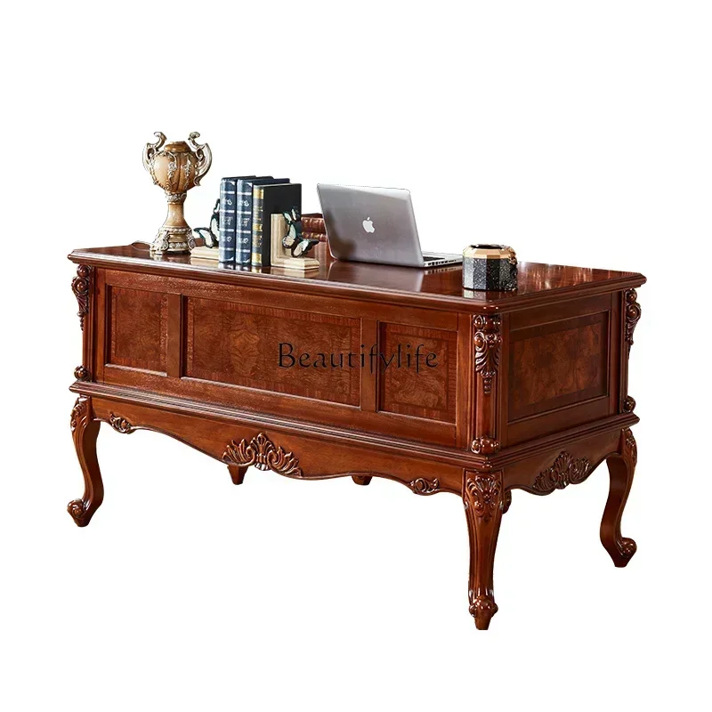 LJYLXEuropean solid wood desk 1.5 meters computer American desk homeSSS
LJYLXEuropean solid wood desk 1.5 meters computer American desk homeSSS