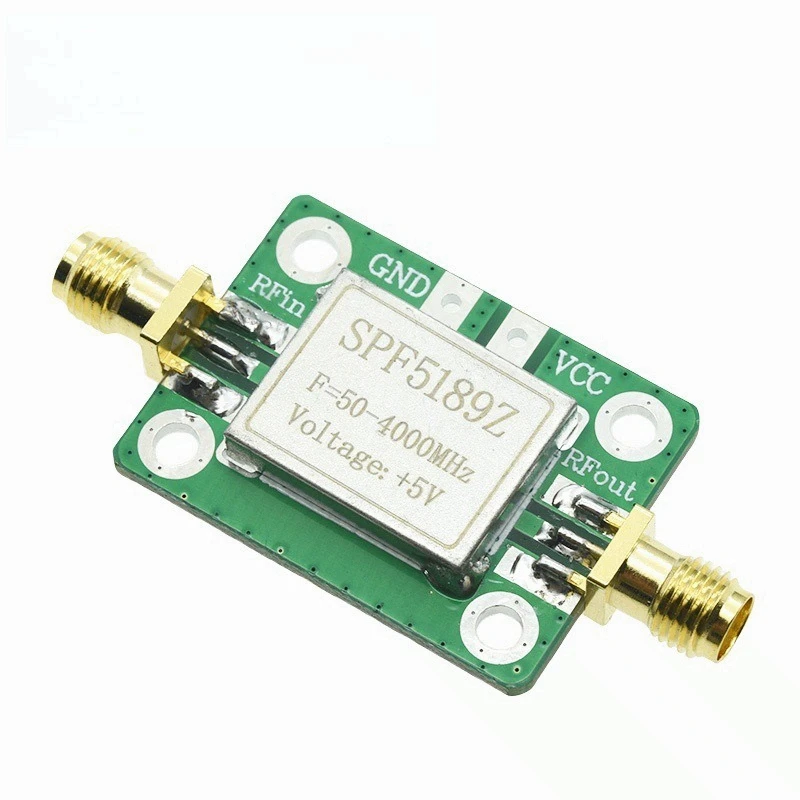 50-4000MHz SPF5189 RF Low Noise Amplifier 0.6dB Noise Figure Shielded Casing LNA Board
50-4000MHz SPF5189 RF Low Noise Amplifier 0.6dB Noise Figure Shielded Casing LNA Board