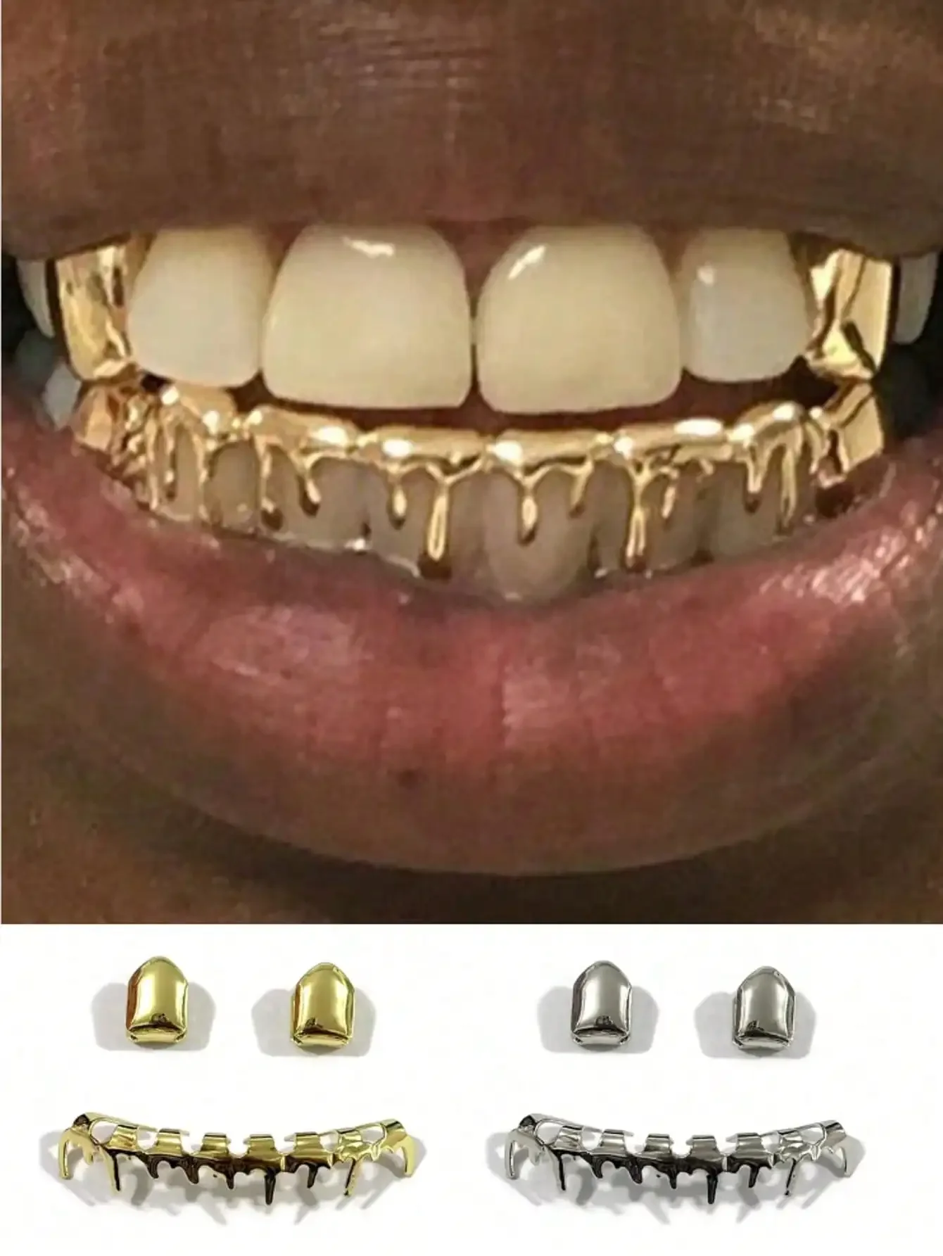 1 Set Unique Upper Tooth Flame Lower Tooth Decoration Dental Grillz, Unisex Everyday Accessory
1 Set Unique Upper Tooth Flame Lower Tooth Decoration Dental Grillz, Unisex Everyday Accessory