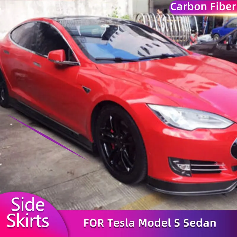 Carbon Fiber Side Skirts Extensions for Tesla Model S Sedan 4-Door 2014-2017 Car Racing Side Door Bumper Apron Lip Body Kits
Carbon Fiber Side Skirts Extensions for Tesla Model S Sedan 4-Door 2014-2017 Car Racing Side Door Bumper Apron Lip Body Kits