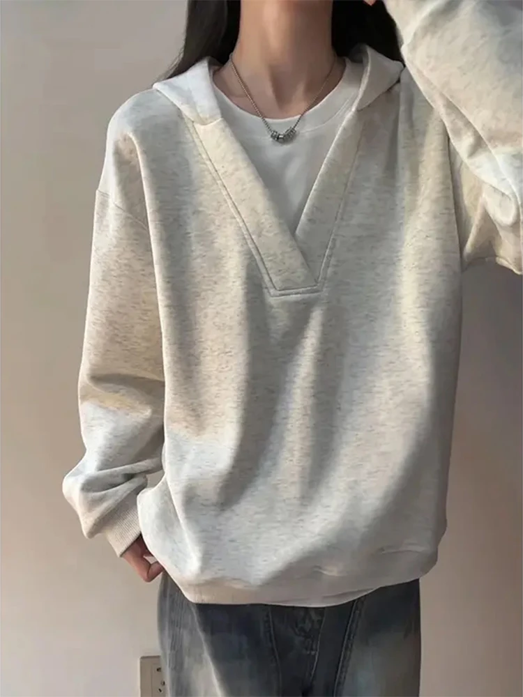 Heavyweight Hoodie Long Sleeve V-Neck Men's Loose Fit Comfortable Autumn Trendy Cleanfit Casual Wear Youth Popular Basic Style
Heavyweight Hoodie Long Sleeve V-Neck Men's Loose Fit Comfortable Autumn Trendy Cleanfit Casual Wear Youth Popular Basic Style