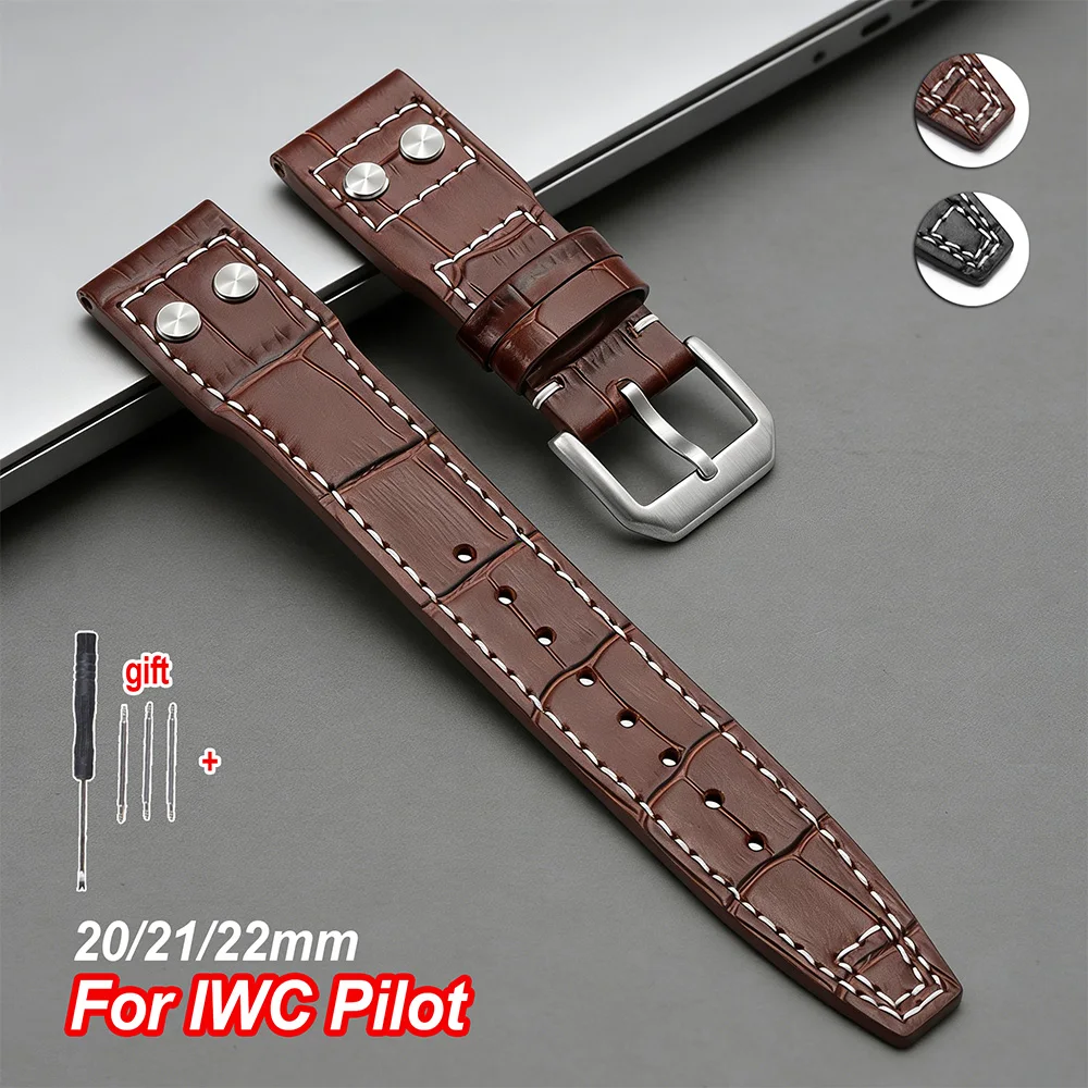 20mm 21mm 22mm Genuine Leather Watch Strap Cowhide Watch Band for IWC Pilot Black Brown Women Men Bracelet Watch Accessories
20mm 21mm 22mm Genuine Leather Watch Strap Cowhide Watch Band for IWC Pilot Black Brown Women Men Bracelet Watch Accessories