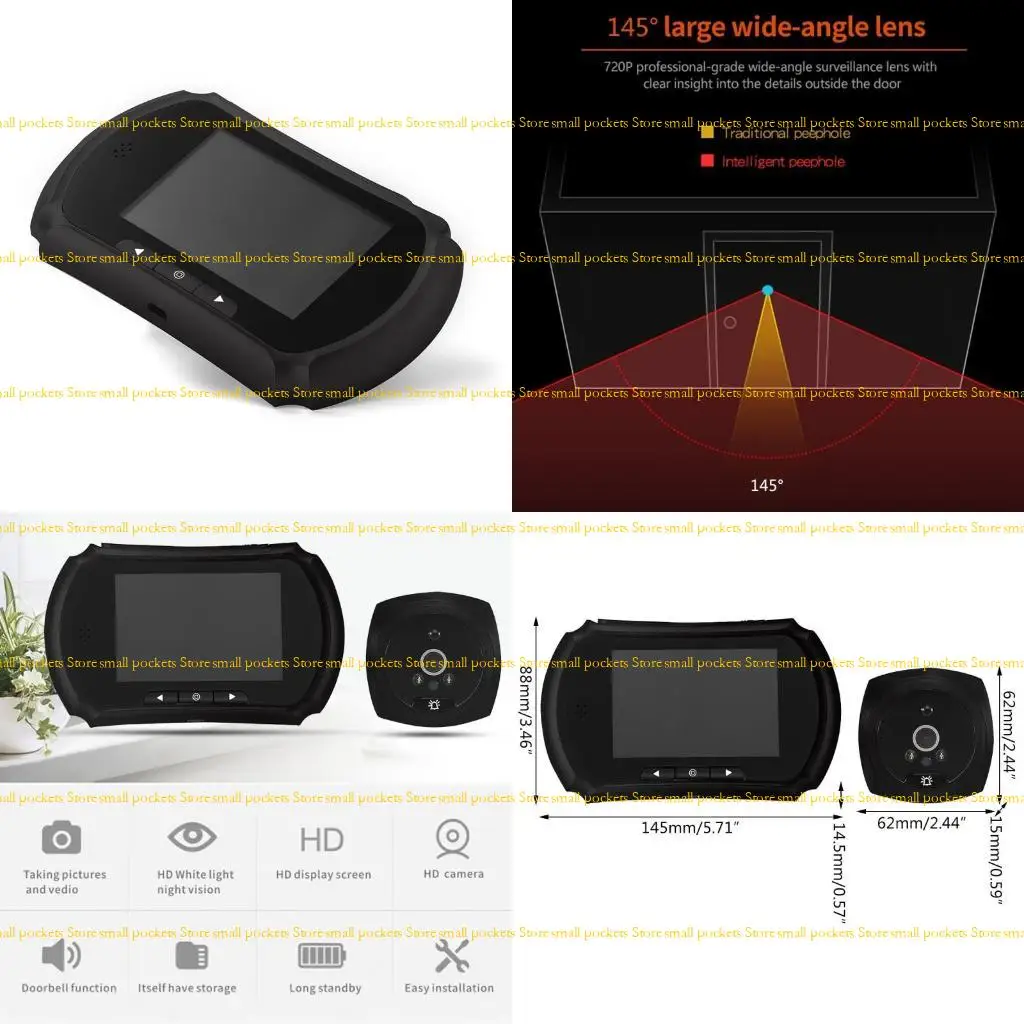 R1WD for Smart Digital Video Doorbell Camera 3.5'' High Definition Screen IR Night for Vision PIR Motion Detection 2500mAh
R1WD for Smart Digital Video Doorbell Camera 3.5'' High Definition Screen IR Night for Vision PIR Motion Detection 2500mAh