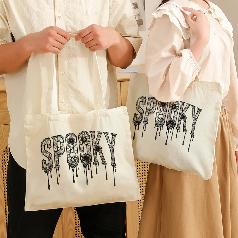 Ornate Halloween Gift Tote Bag, Lace Style SPOOKY Font Design, Shoulder Bag for Women with Dripping Ink Accent Gothic Chic
Ornate Halloween Gift Tote Bag, Lace Style SPOOKY Font Design, Shoulder Bag for Women with Dripping Ink Accent Gothic Chic