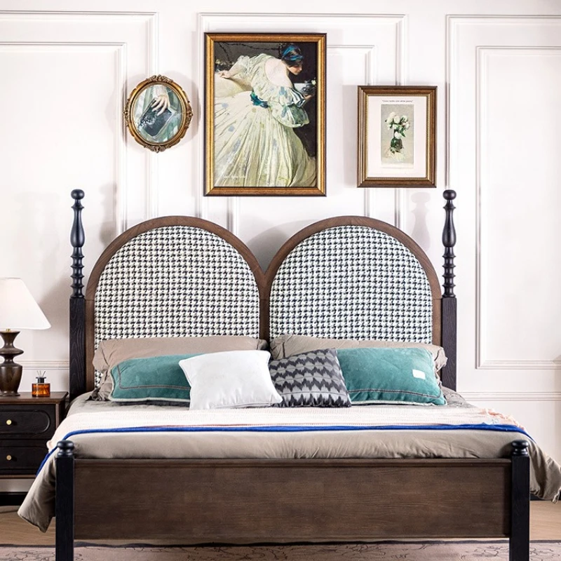 French solid wood Anna double bed, 1m eight-wedding , large bed, master bedroom, high-end atmosphere, retro
French solid wood Anna double bed, 1m eight-wedding , large bed, master bedroom, high-end atmosphere, retro