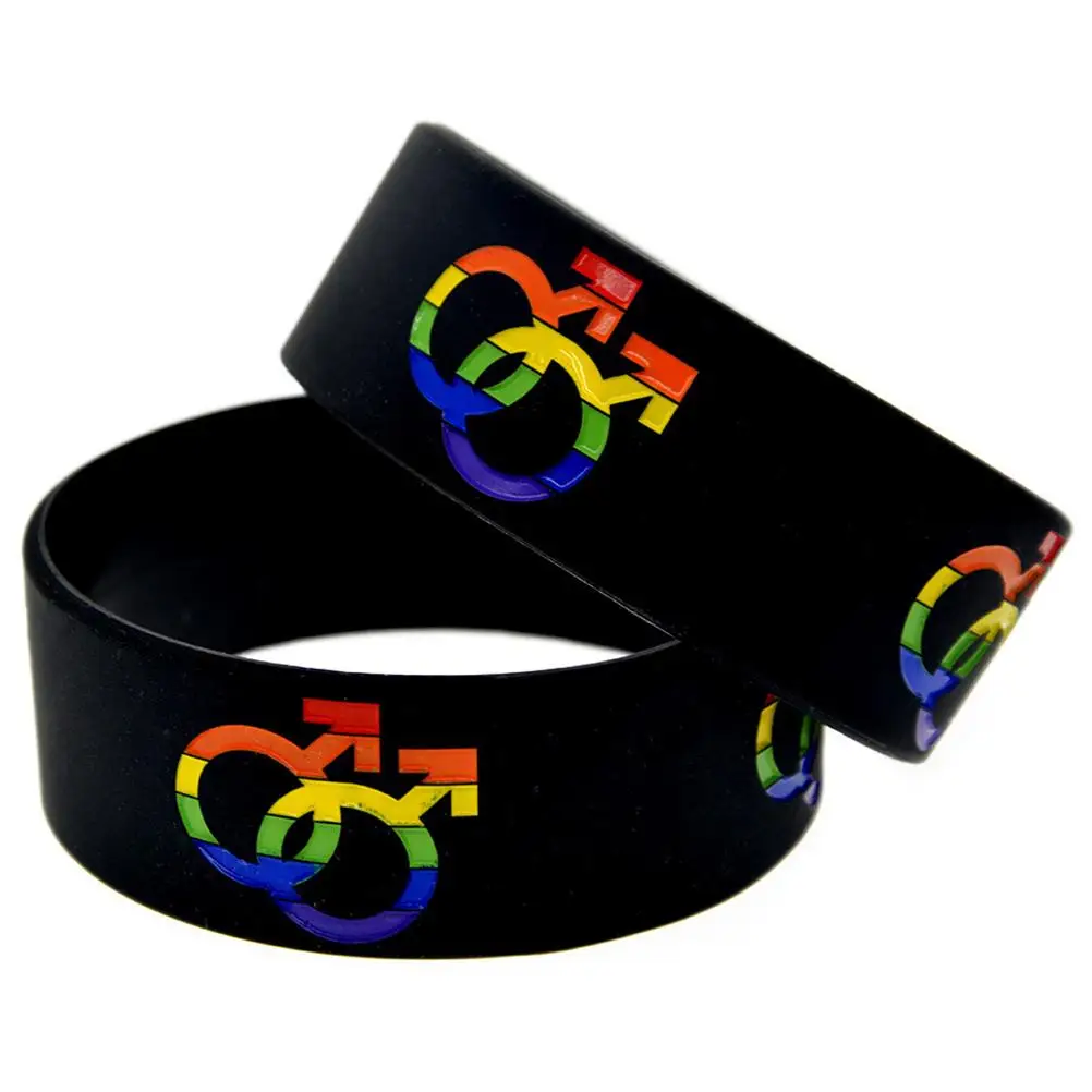Silicone Bracelet Gender Symbol Pattern Rainbow Colors Comfortable Durable Flexible Wristband Ideal Mens Womens Sports Bangle
Silicone Bracelet Gender Symbol Pattern Rainbow Colors Comfortable Durable Flexible Wristband Ideal Mens Womens Sports Bangle