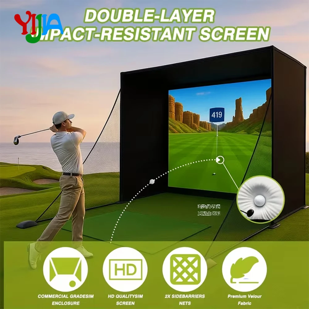 Портативный гольф-симулятор 10 x 8 футов с HD-экраном, алюминиевым каркасом для тренировок в помещении и на улице
Портативный гольф-симулятор 10 x 8 футов с HD-экраном, алюминиевым каркасом для тренировок в помещении и на улице