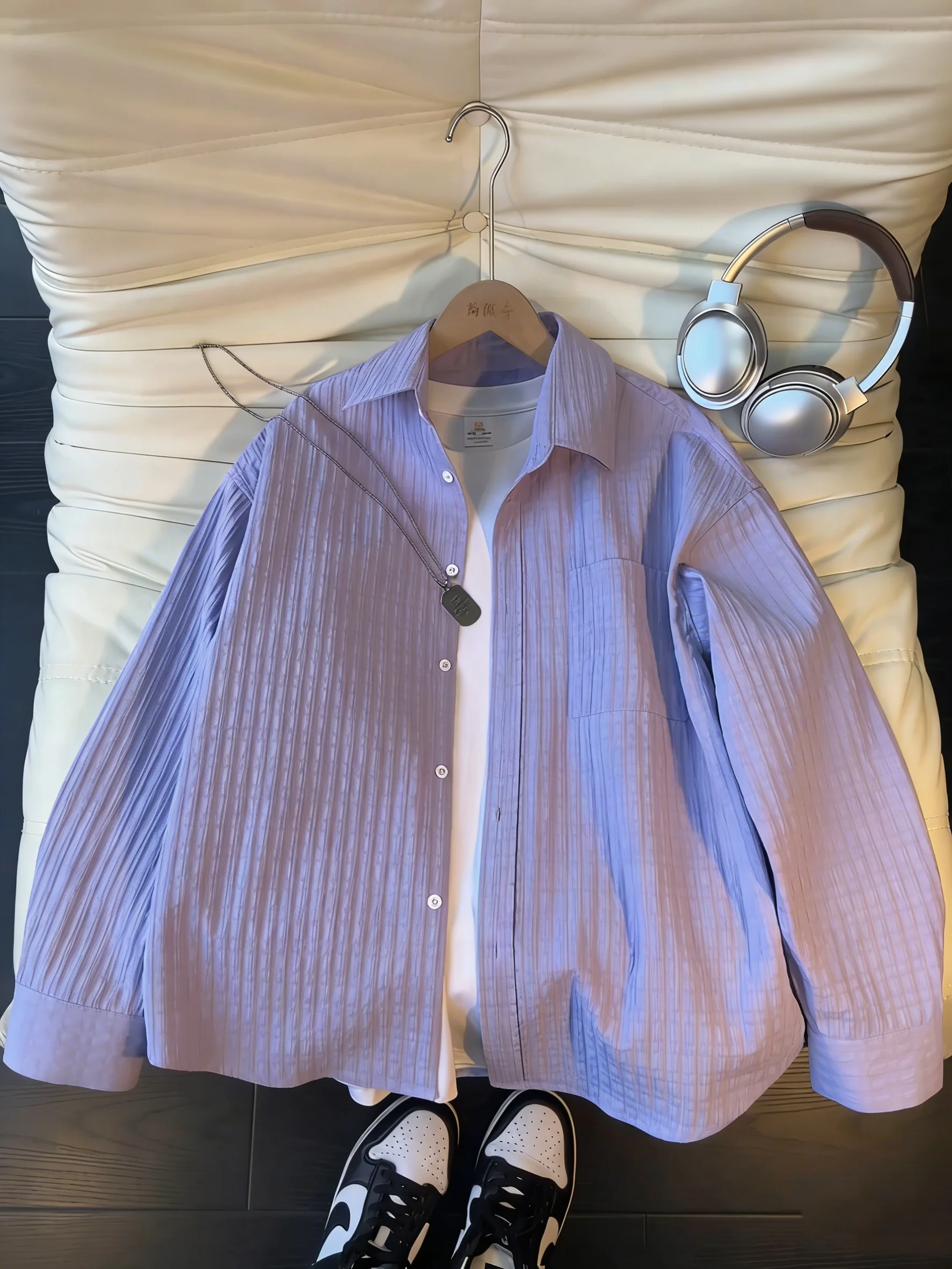 Lightweight Long Sleeve Plaid Bubble Shirt for Men And Women Spring Season American Style Couple's Shirt Thin Sun Protection ...
Lightweight Long Sleeve Plaid Bubble Shirt for Men And Women Spring Season American Style Couple's Shirt Thin Sun Protection ...