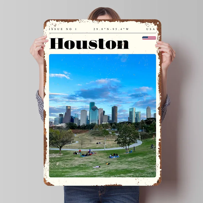 Houston Texas Metal Poster Decoration At Home Decorations Custom Metal Tin Signs for Wall Art Decoration Bath Room Decor Men
Houston Texas Metal Poster Decoration At Home Decorations Custom Metal Tin Signs for Wall Art Decoration Bath Room Decor Men