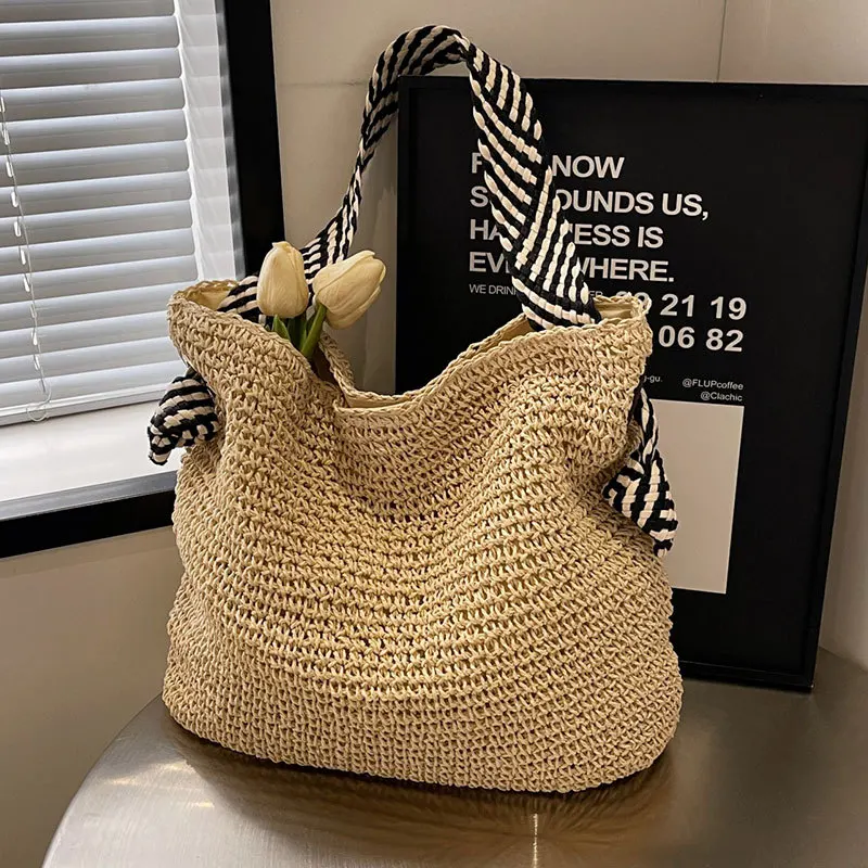 Straw Woven Beach Bag for Women Fashion Large Capacity Travel Vacation Women's Shoulder Bag Summer New Casual Female Handbags
Straw Woven Beach Bag for Women Fashion Large Capacity Travel Vacation Women's Shoulder Bag Summer New Casual Female Handbags
