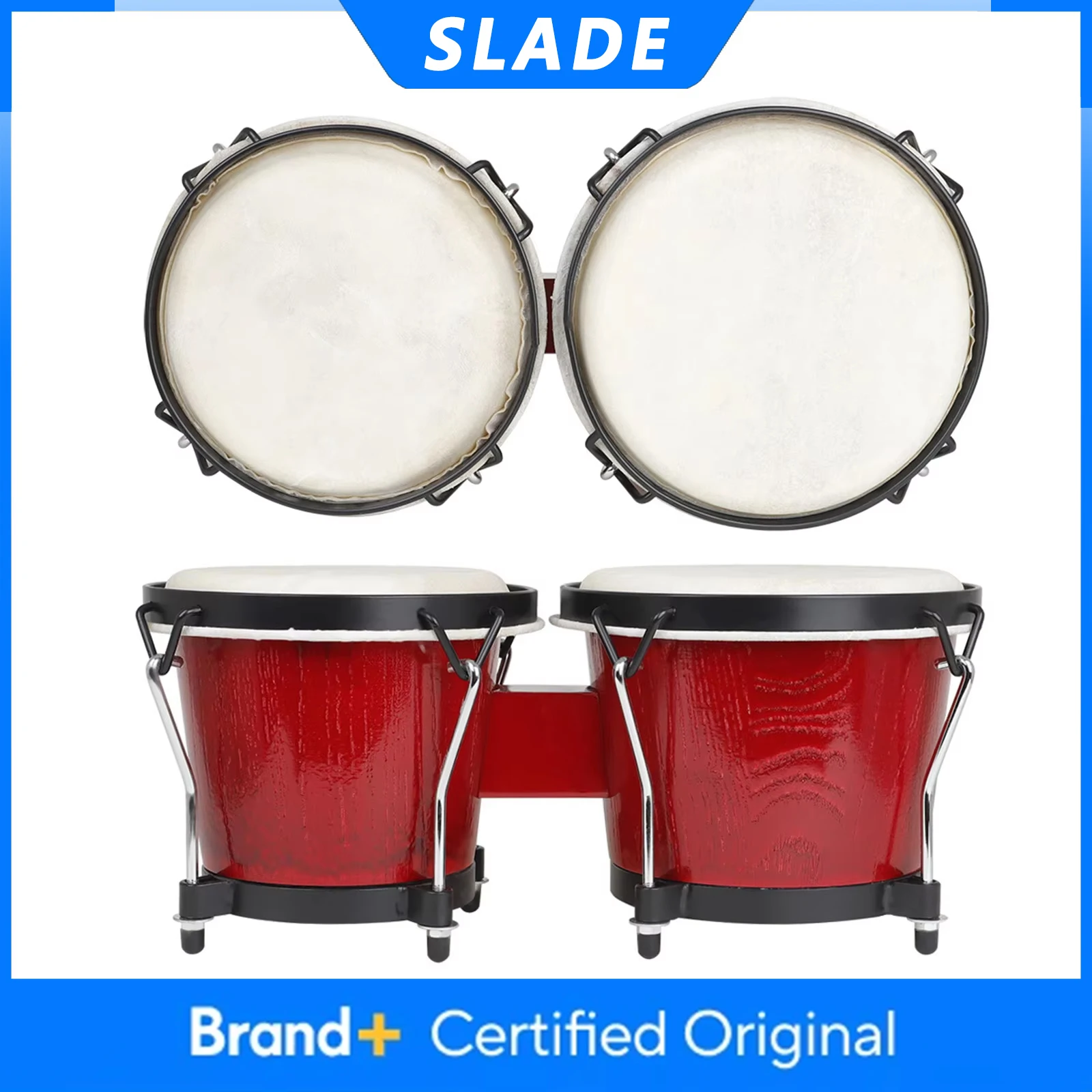 SLADE African Bongo Drum Solid Wood Cuban Drum Jazz Style Music Thick Goatskin Bongo Drum Percussion Musical Instrument
SLADE African Bongo Drum Solid Wood Cuban Drum Jazz Style Music Thick Goatskin Bongo Drum Percussion Musical Instrument