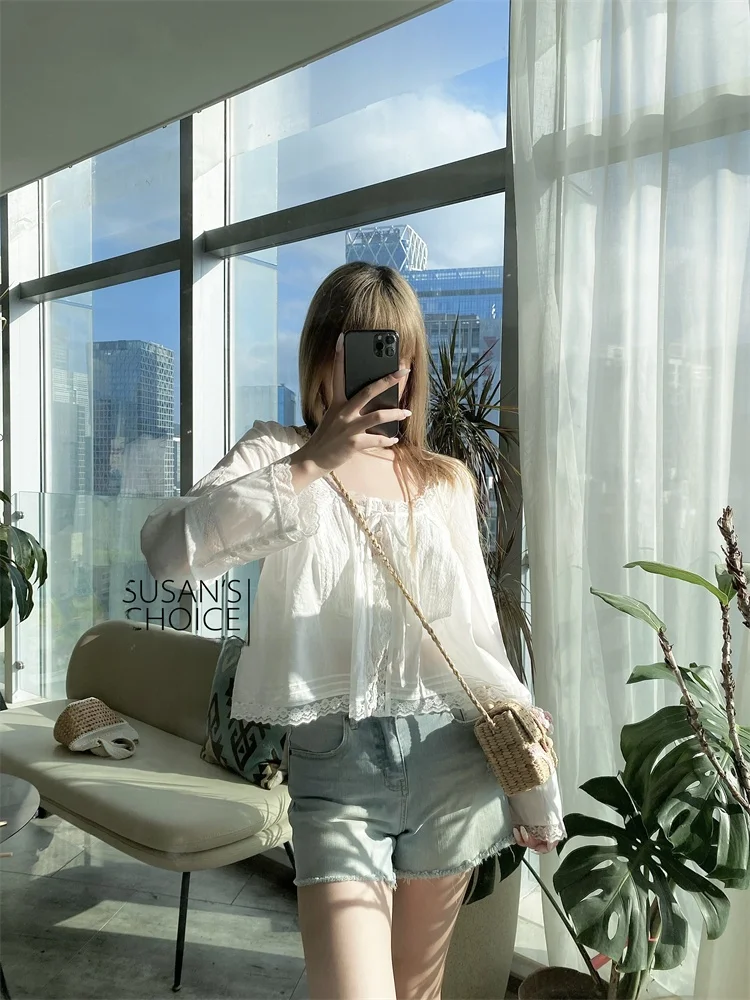 Susan Organic Cotton Long Sve irt Thin Stitching Splicing Women's French Sle Loose Fit round Ne ort Length Top
Susan Organic Cotton Long Sve irt Thin Stitching Splicing Women's French Sle Loose Fit round Ne ort Length Top