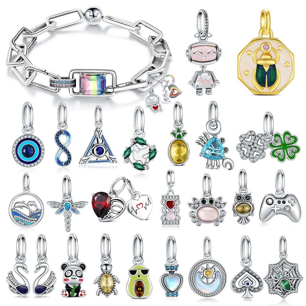 925 Sterling Silver ME Series Charm Infinite Heart&Animals Pendant Fit Original Bracelet Women DIY Party Jewelry Gift Daily Wear
925 Sterling Silver ME Series Charm Infinite Heart&Animals Pendant Fit Original Bracelet Women DIY Party Jewelry Gift Daily Wear