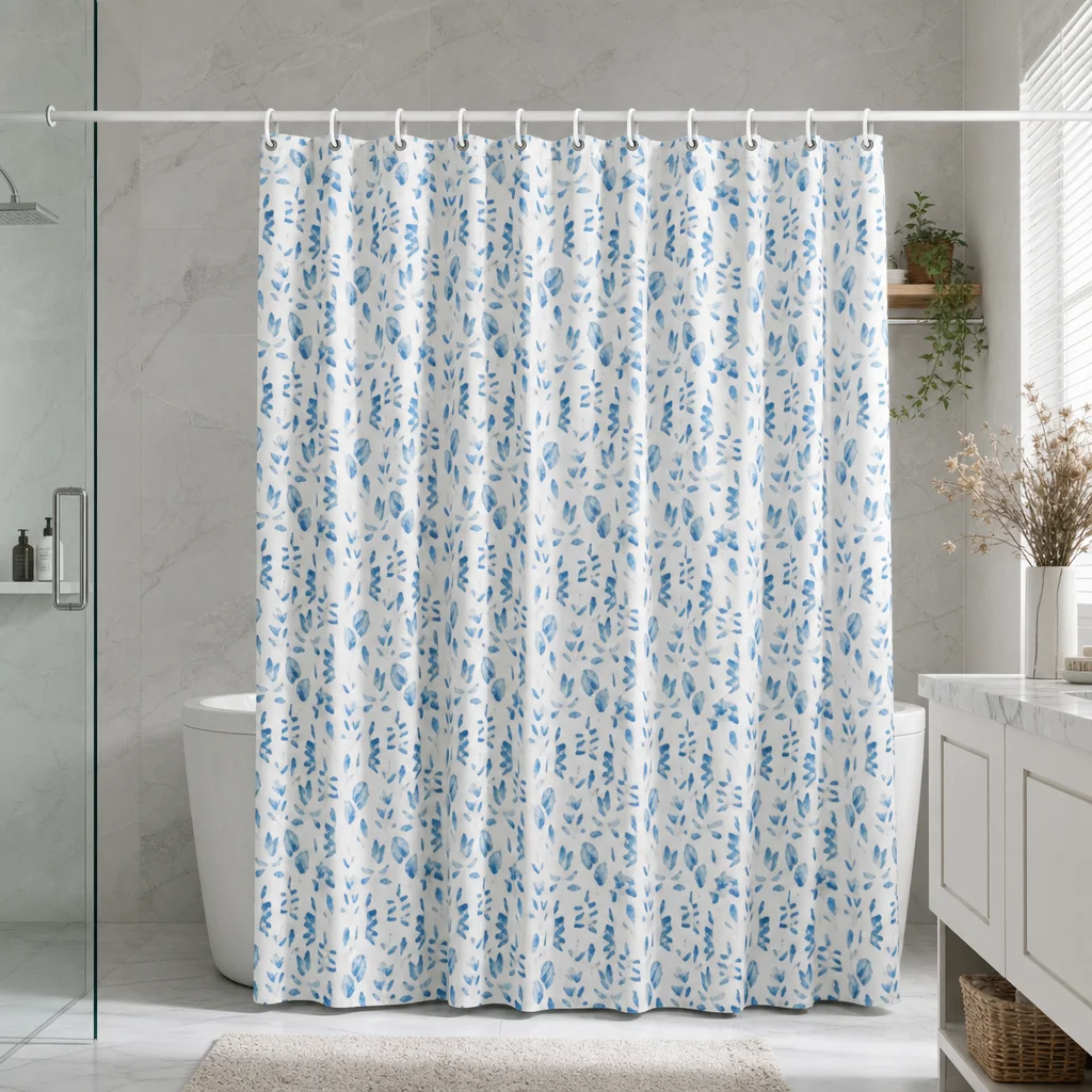Blue Leaves Shower Curtain Watercolor Botanical Pattern Waterproof Fabric Modern Bathroom Decorations Curtains 12Hooks 180x180cm
Blue Leaves Shower Curtain Watercolor Botanical Pattern Waterproof Fabric Modern Bathroom Decorations Curtains 12Hooks 180x180cm