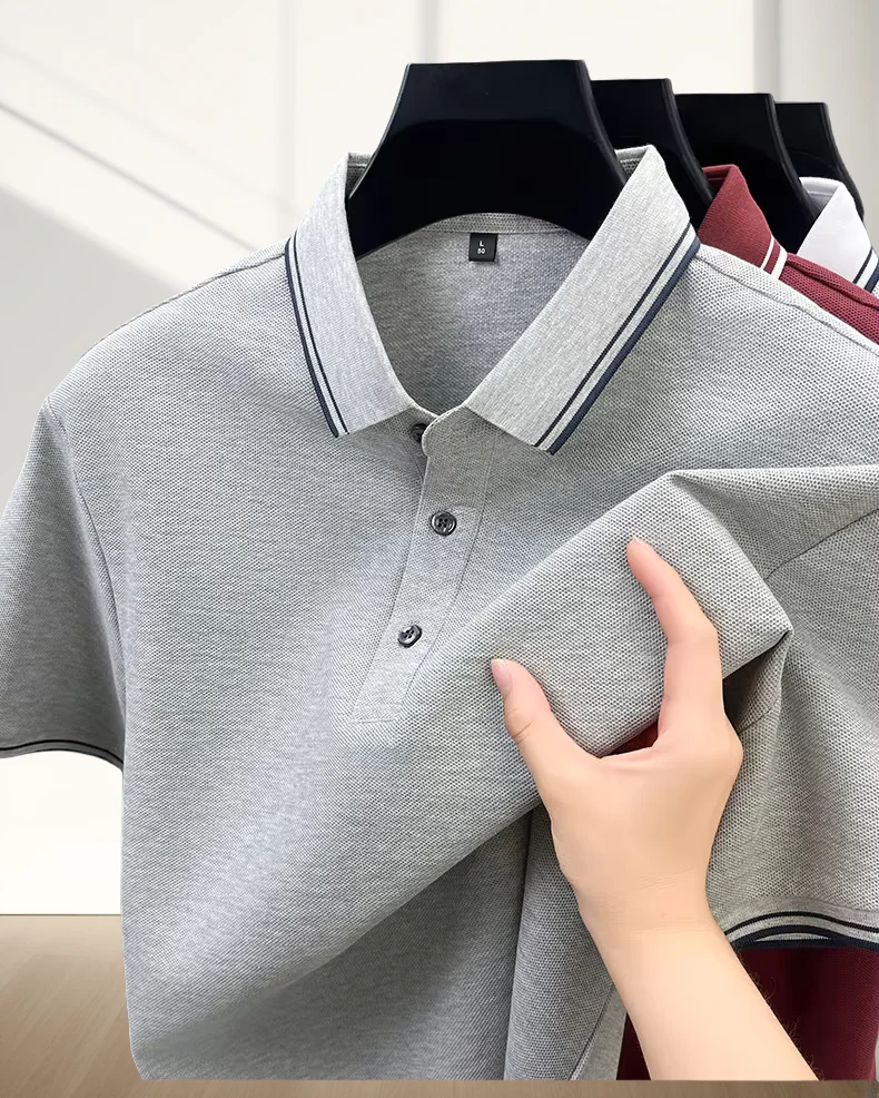 100% pure cotton summer men' luxury brand polo shirt temperament golf short style business casual high-quality T-shirt short top
100% pure cotton summer men' luxury brand polo shirt temperament golf short style business casual high-quality T-shirt short top
