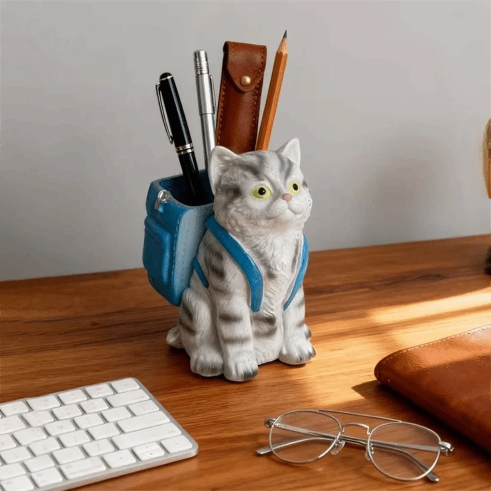 Creative Cat Backpack Pen Holder Cartoon Storage Box Desktop Storage Ornaments Multi Functional Animal
Creative Cat Backpack Pen Holder Cartoon Storage Box Desktop Storage Ornaments Multi Functional Animal