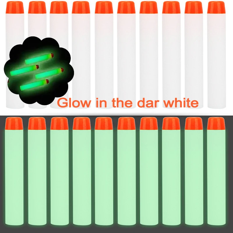 White Luminous Soft Foam Darts Glow In The Dark Refill Bullets for Outdoor Team Shooting Game
White Luminous Soft Foam Darts Glow In The Dark Refill Bullets for Outdoor Team Shooting Game