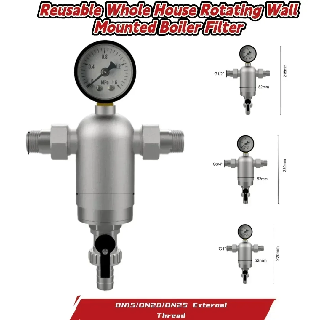 1PC Boiler Magnetic Filter 1-Stage Filtration Single Discharge Reusable Whole House Rotating Sediment Wall Mounted Boiler Filter
1PC Boiler Magnetic Filter 1-Stage Filtration Single Discharge Reusable Whole House Rotating Sediment Wall Mounted Boiler Filter