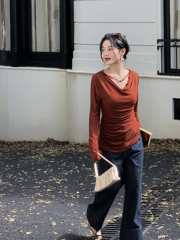 Женская трикотажная кофта Yuan ng с длинным рукавом, базовая модель, приталенная, для повседневной носки, с эффектом утончения, модный дизайн
Женская трикотажная кофта Yuan ng с длинным рукавом, базовая модель, приталенная, для повседневной носки, с эффектом утончения, модный дизайн