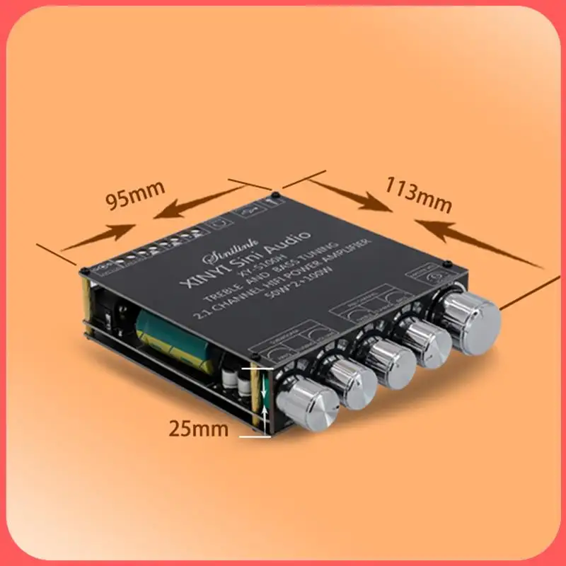 X12A-XY-S100H 2,1-канальная плата усилителя Bluetooth TPA3116D2 50 Втx2 + 100 Вт Мощный аудиомодуль BT5.0 DC5-26 В
X12A-XY-S100H 2,1-канальная плата усилителя Bluetooth TPA3116D2 50 Втx2 + 100 Вт Мощный аудиомодуль BT5.0 DC5-26 В
