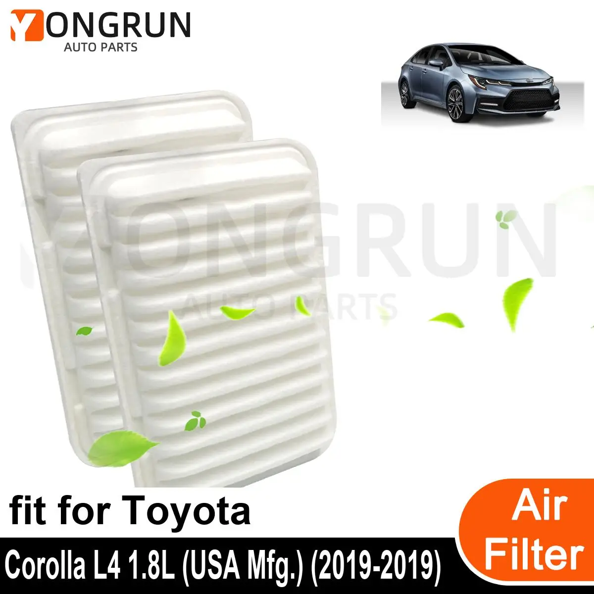 2 шт., автомобильный воздушный фильтр для двигателя 2019-2019 Toyota Corolla L4 1.8L (USA mfg.), автомобильные аксессуары OEM CA10190 17801-0D060
2 шт., автомобильный воздушный фильтр для двигателя 2019-2019 Toyota Corolla L4 1.8L (USA mfg.), автомобильные аксессуары OEM CA10190 17801-0D060