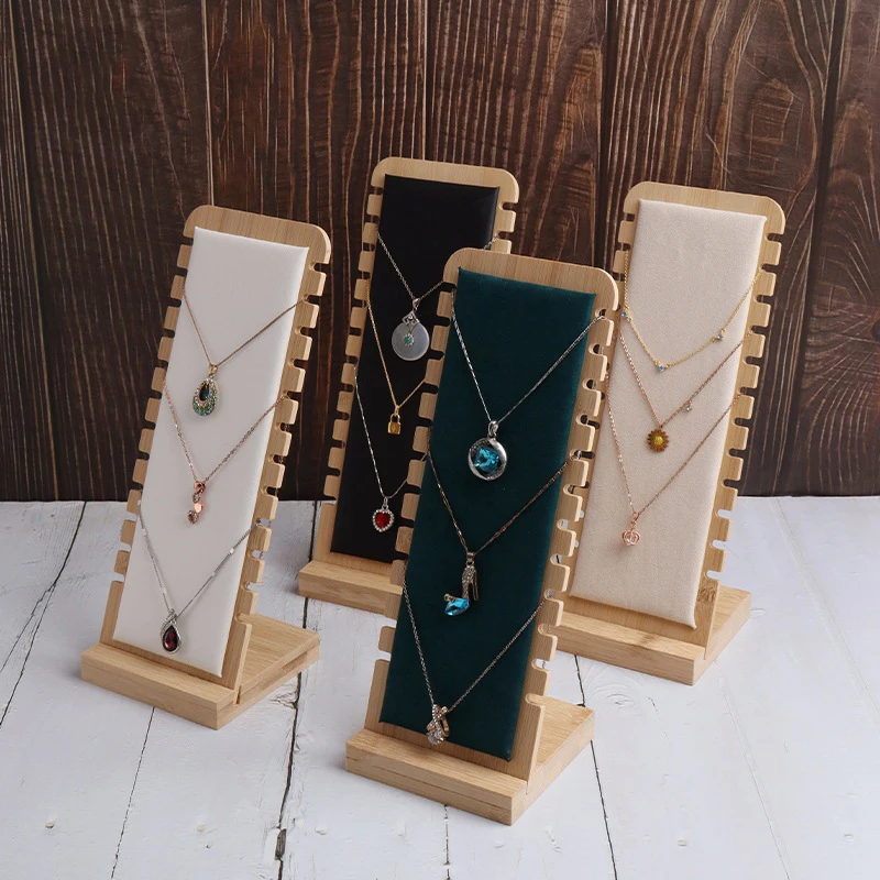Bamboo Wood Necklace Display Stand Large Capacity Pendant Bracelet Anklet Long Chain Jewelry Storage Rack Counter Showcase Prop
Bamboo Wood Necklace Display Stand Large Capacity Pendant Bracelet Anklet Long Chain Jewelry Storage Rack Counter Showcase Prop