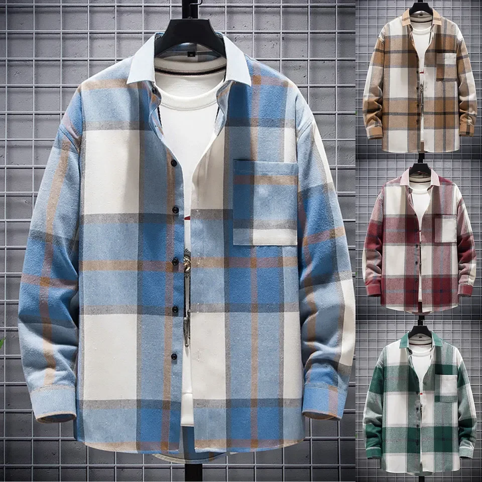 Fashion Plaid Shirts Men Plus Size L-5XL Long Sleeve Shirt Harajuku Male Clothes Vintage High Street All-Match Button Shirts
Fashion Plaid Shirts Men Plus Size L-5XL Long Sleeve Shirt Harajuku Male Clothes Vintage High Street All-Match Button Shirts