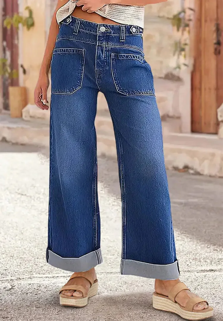 Модный синий уникальный дизайн с передним карманом в стиле ретро без эластичных удобных повседневных широких джинсов
Модный синий уникальный дизайн с передним карманом в стиле ретро без эластичных удобных повседневных широких джинсов