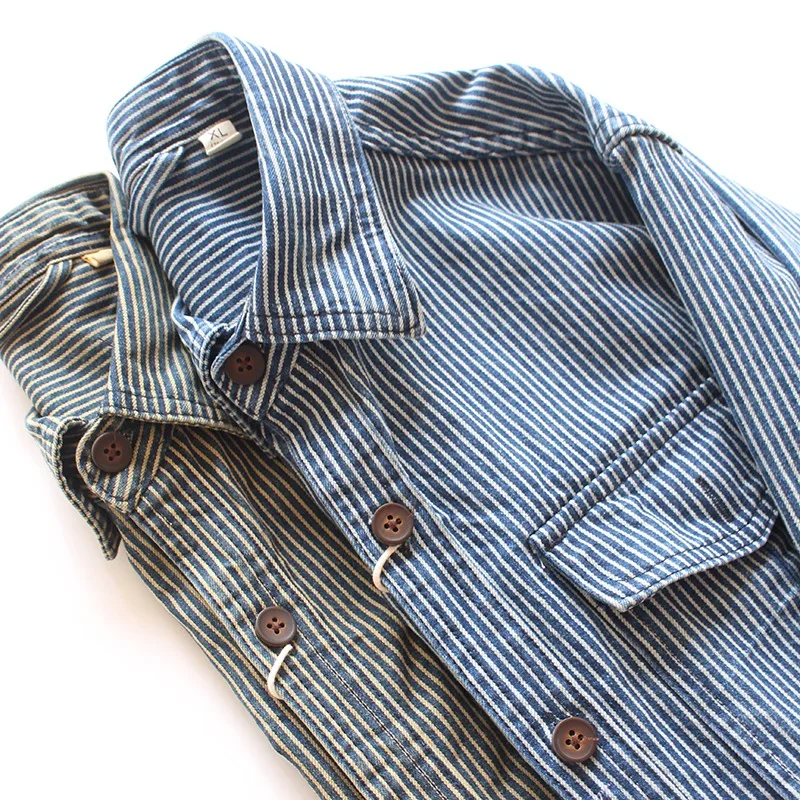 Washed Denim Shirt Casual Loose Fit Men's Stripe Pattern Vintage Style Long Sleeve Casual Outerwear Polyester Fiber
Washed Denim Shirt Casual Loose Fit Men's Stripe Pattern Vintage Style Long Sleeve Casual Outerwear Polyester Fiber