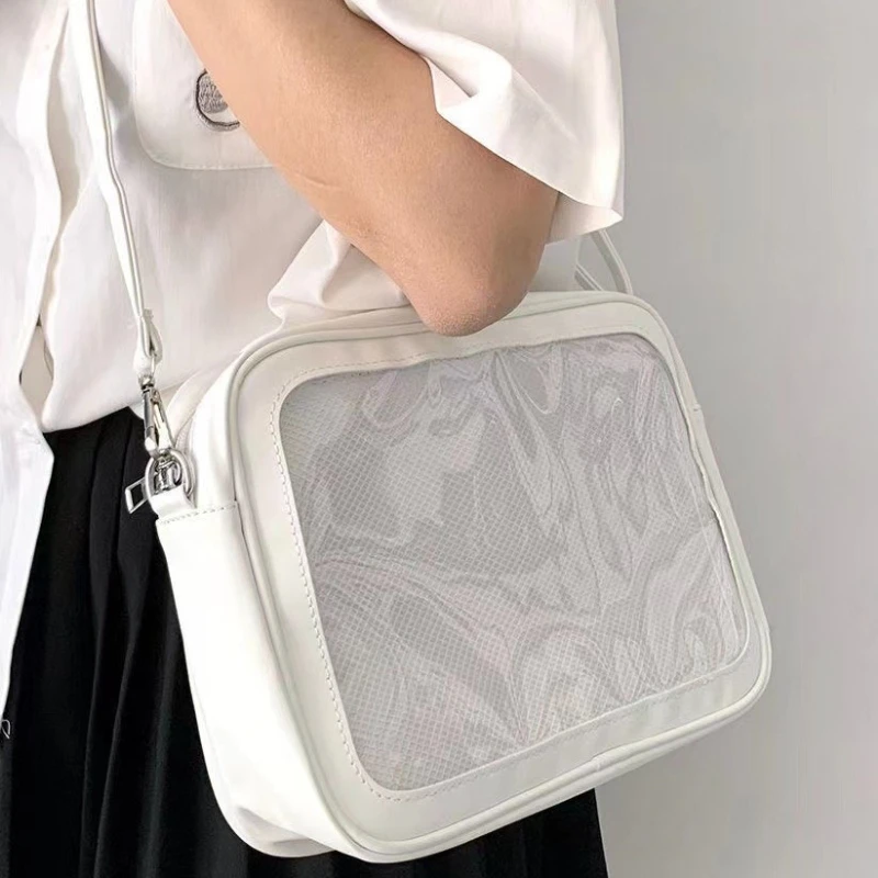 2026 Con Ita Bag for Badge Display Leather Japanese School Crossbody Shoulder Purse, Clear Window Tote Сумка Женская Y2K
2026 Con Ita Bag for Badge Display Leather Japanese School Crossbody Shoulder Purse, Clear Window Tote Сумка Женская Y2K