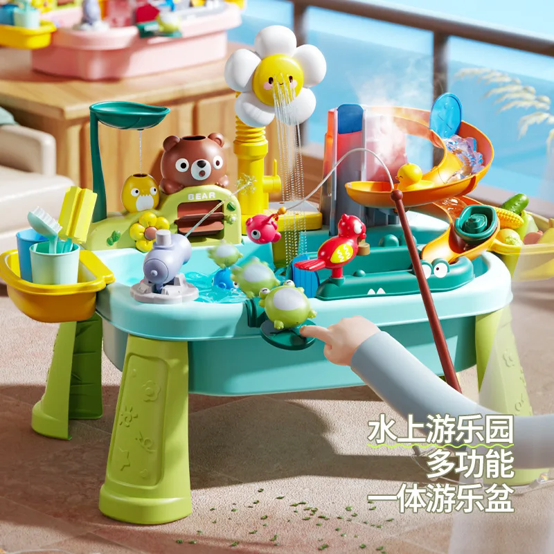 Multifunctional Water Play Activity Table With Electric Water Pump Simulated Water Park Play Food Accessories Pretend Play Set
Multifunctional Water Play Activity Table With Electric Water Pump Simulated Water Park Play Food Accessories Pretend Play Set