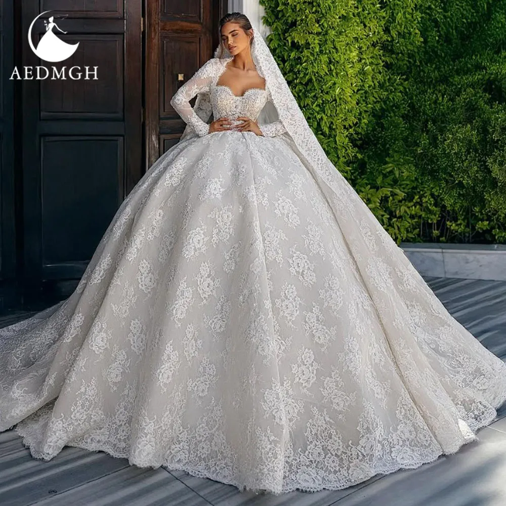 Aedmgh Ball Gown Royal Wedding Dresses Scalloped Long Sleeve Vintage Vestido De Novia Lace Exquisite Custom Made Bridal Gown
Aedmgh Ball Gown Royal Wedding Dresses Scalloped Long Sleeve Vintage Vestido De Novia Lace Exquisite Custom Made Bridal Gown