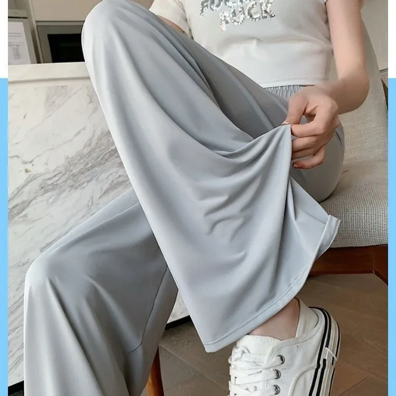 Straight Trousers Women's Summer Light Breathable Quick-drying Casual Trousers High Waist Thin Wide Leg Pants Sunscreen Trousers
Straight Trousers Women's Summer Light Breathable Quick-drying Casual Trousers High Waist Thin Wide Leg Pants Sunscreen Trousers