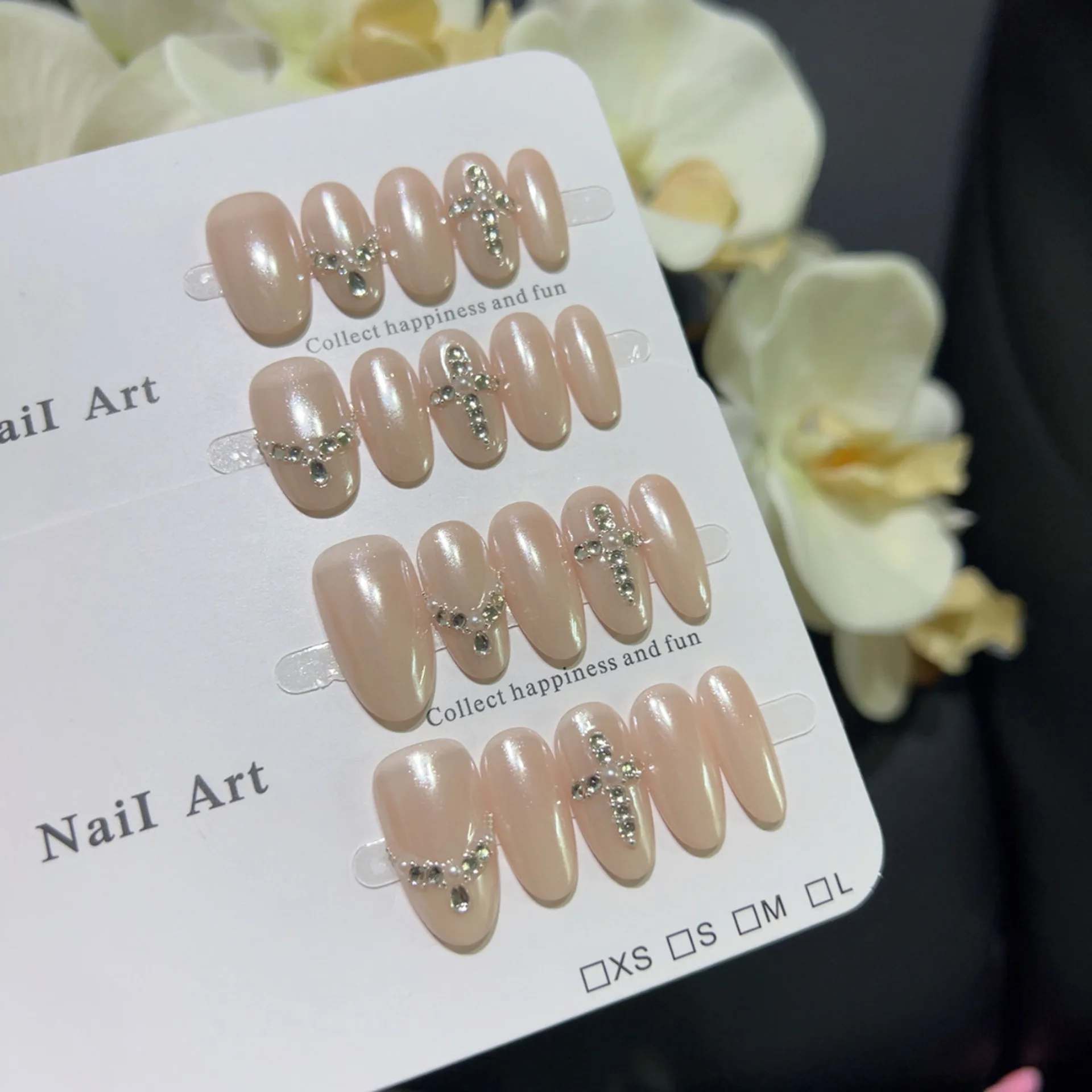 10Pcs Handmade Oval Press on Nails French Nude Color Gradient Aurora Rhinestone Design False Nails Wearable Fake Nails For Girl
10Pcs Handmade Oval Press on Nails French Nude Color Gradient Aurora Rhinestone Design False Nails Wearable Fake Nails For Girl