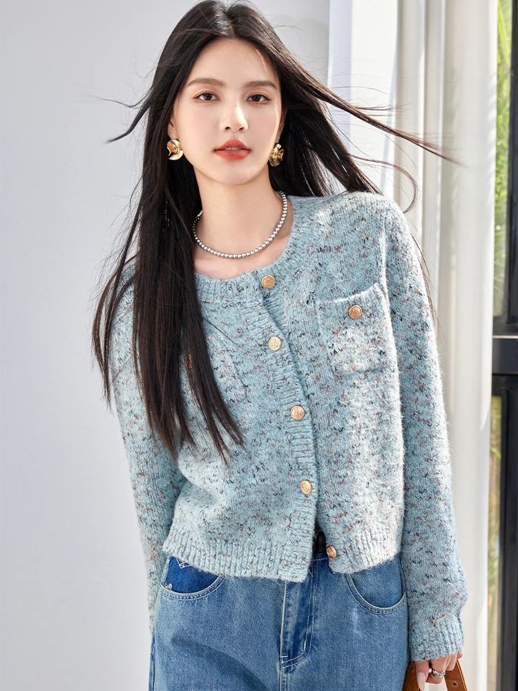 Knitted Cardigans 2024 Autumn Winter Women Chic Single-Breasted O-Neck Knit Top Long Sleeve Sweater Jacket
Knitted Cardigans 2024 Autumn Winter Women Chic Single-Breasted O-Neck Knit Top Long Sleeve Sweater Jacket