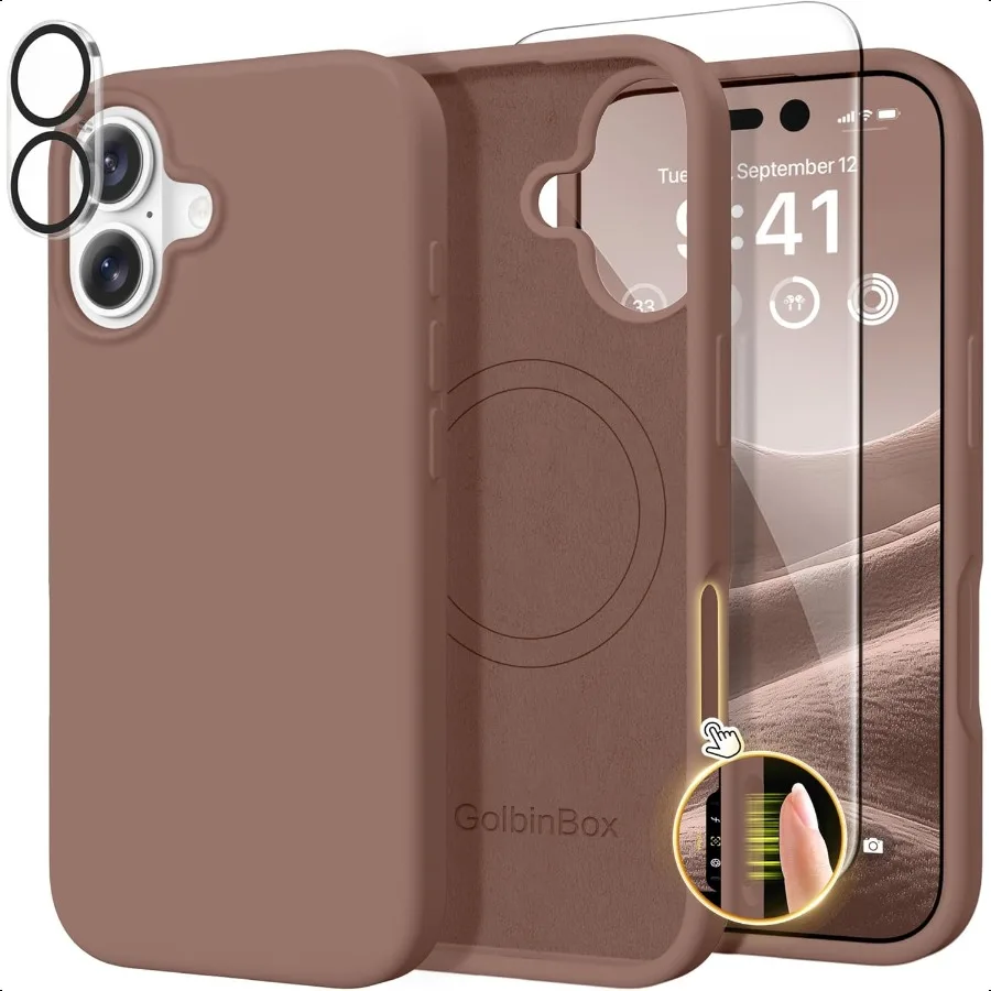 Магнитный чехол GolbinBox для iPhone 17, совместимый с защитной пленкой для экрана MagSafe + защитная пленка для объектива камеры, жидкий силикон Shockpro
Магнитный чехол GolbinBox для iPhone 17, совместимый с защитной пленкой для экрана MagSafe + защитная пленка для объектива камеры, жидкий силикон Shockpro