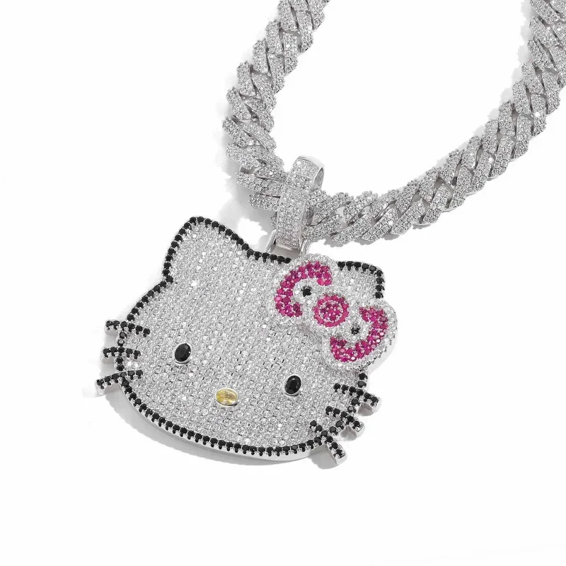 Sanrio аниме периферийные устройства мультфильм милый кулон «Hello Kitty» розовый циркон 3D персонализированное ожерелье в стиле хип-хоп для мальчиков и девочек подарок на день рождения
Sanrio аниме периферийные устройства мультфильм милый кулон «Hello Kitty» розовый циркон 3D персонализированное ожерелье в стиле хип-хоп для мальчиков и девочек подарок на день рождения
