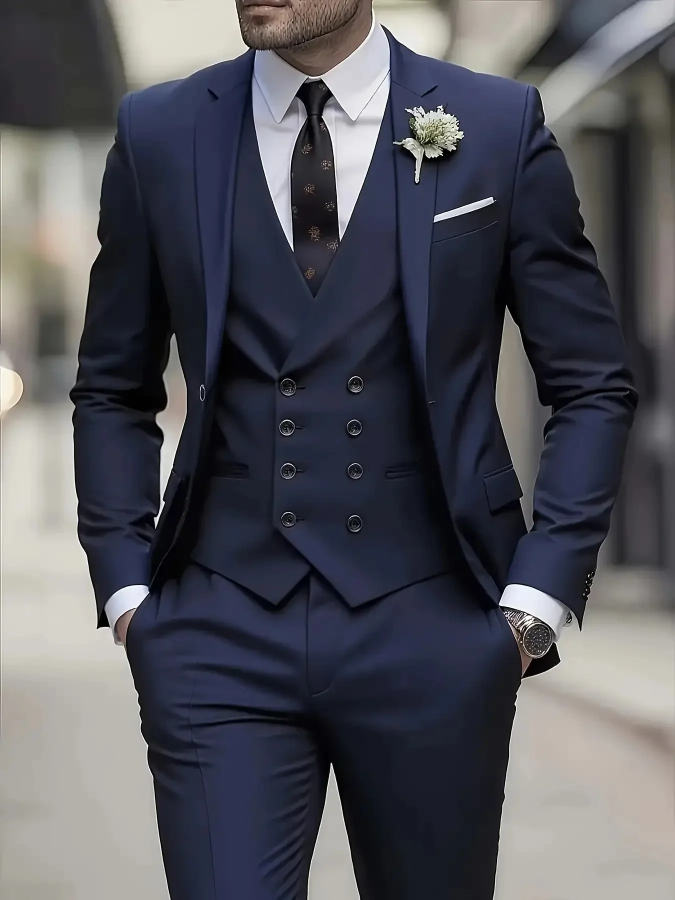 Men's Business Formal Suit 3-Piece Single Breasted Notch Lapel Solid Double Breasted Vest Elegant Office Party Wedding
Men's Business Formal Suit 3-Piece Single Breasted Notch Lapel Solid Double Breasted Vest Elegant Office Party Wedding