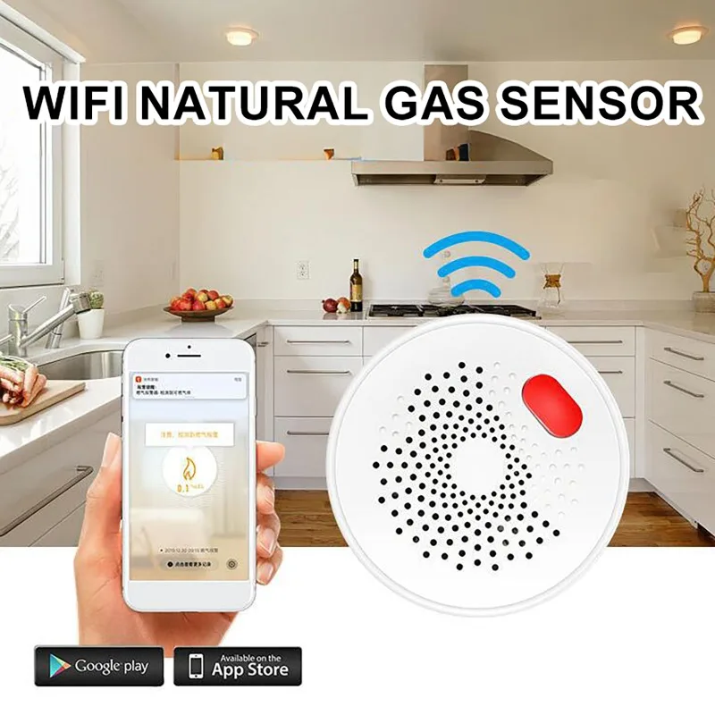 Smart Gas Monitoring, Real-Time Detection, Safeguard Your Home, Tuya Zigbee Gas Detector, Compatible With Alexa And Google Home