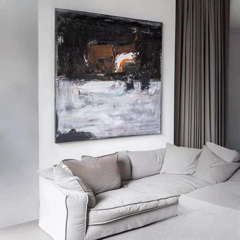 Medieval style living room abstract oil painting texture square painting
Medieval style living room abstract oil painting texture square painting