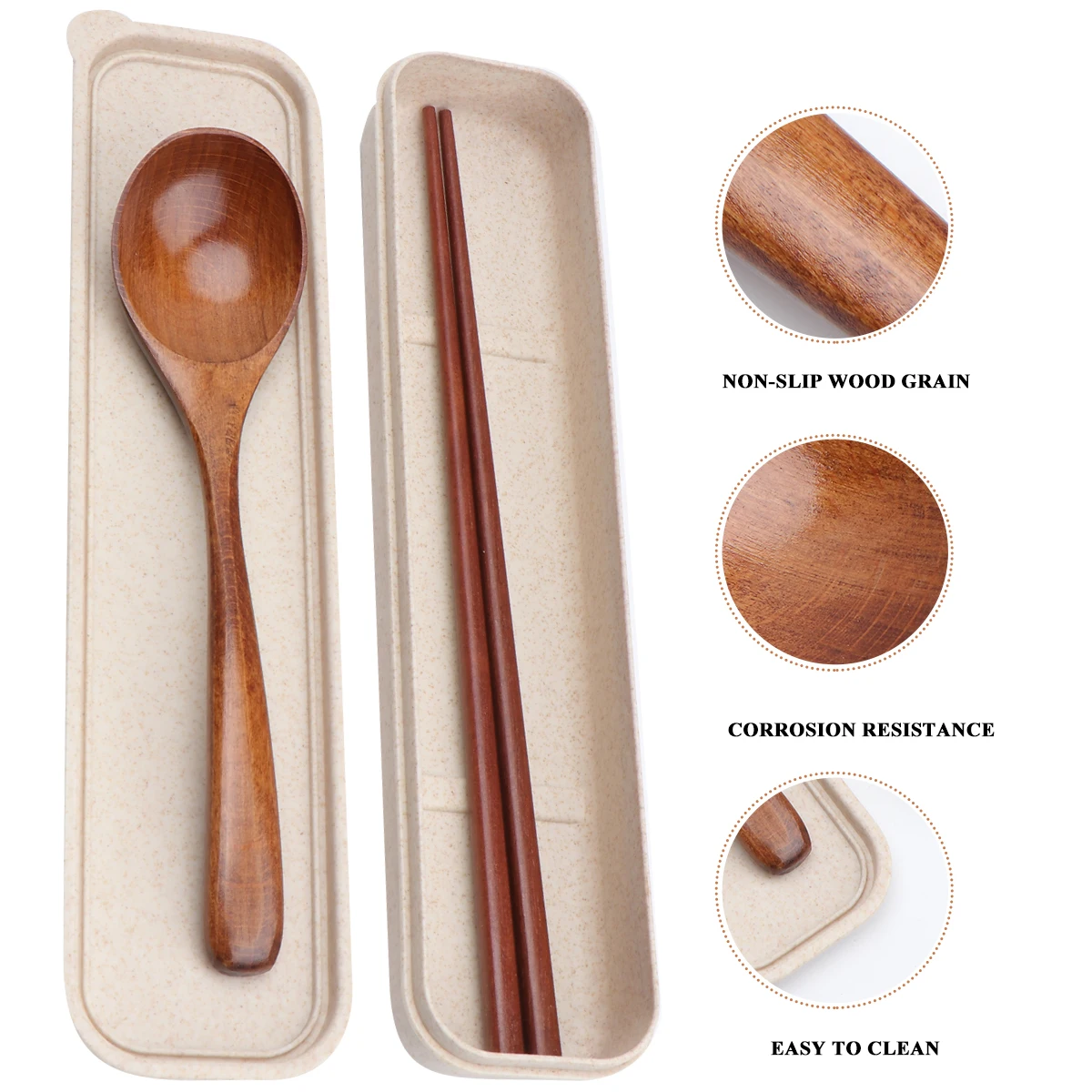 3 Pcs Wooden Spoon Chopsticks Set Portable Bamboo Dinnerware Kit Fine Finish Practical Coffee Color Utensils Eco Friendly
3 Pcs Wooden Spoon Chopsticks Set Portable Bamboo Dinnerware Kit Fine Finish Practical Coffee Color Utensils Eco Friendly