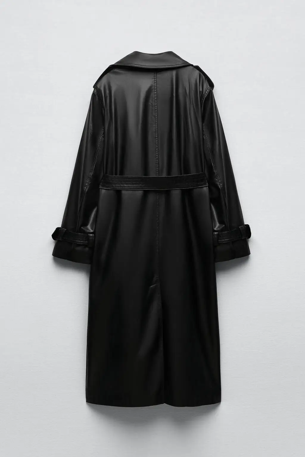 Длинное свободное кожаное пальто Bla, женское модное осенне-зимнее новое Sle, милое, прямое, с узлом, из искусственного материала 
Длинное свободное кожаное пальто Bla, женское модное осенне-зимнее новое Sle, милое, прямое, с узлом, из искусственного материала