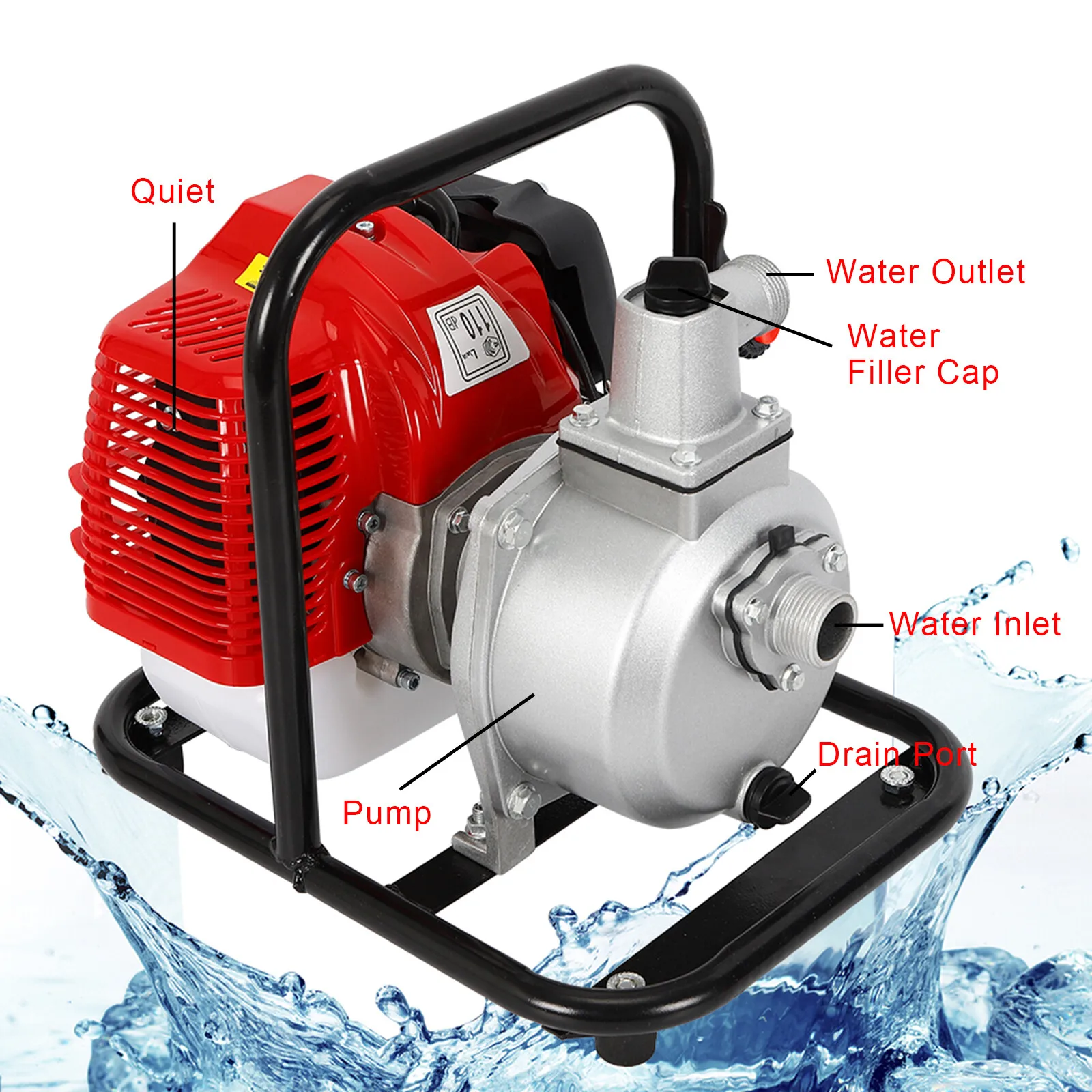 Portable 2-Stroke Transfer Pump, 43CC Lightweight for Garden, Pond & Emergency Water
Portable 2-Stroke Transfer Pump, 43CC Lightweight for Garden, Pond & Emergency Water