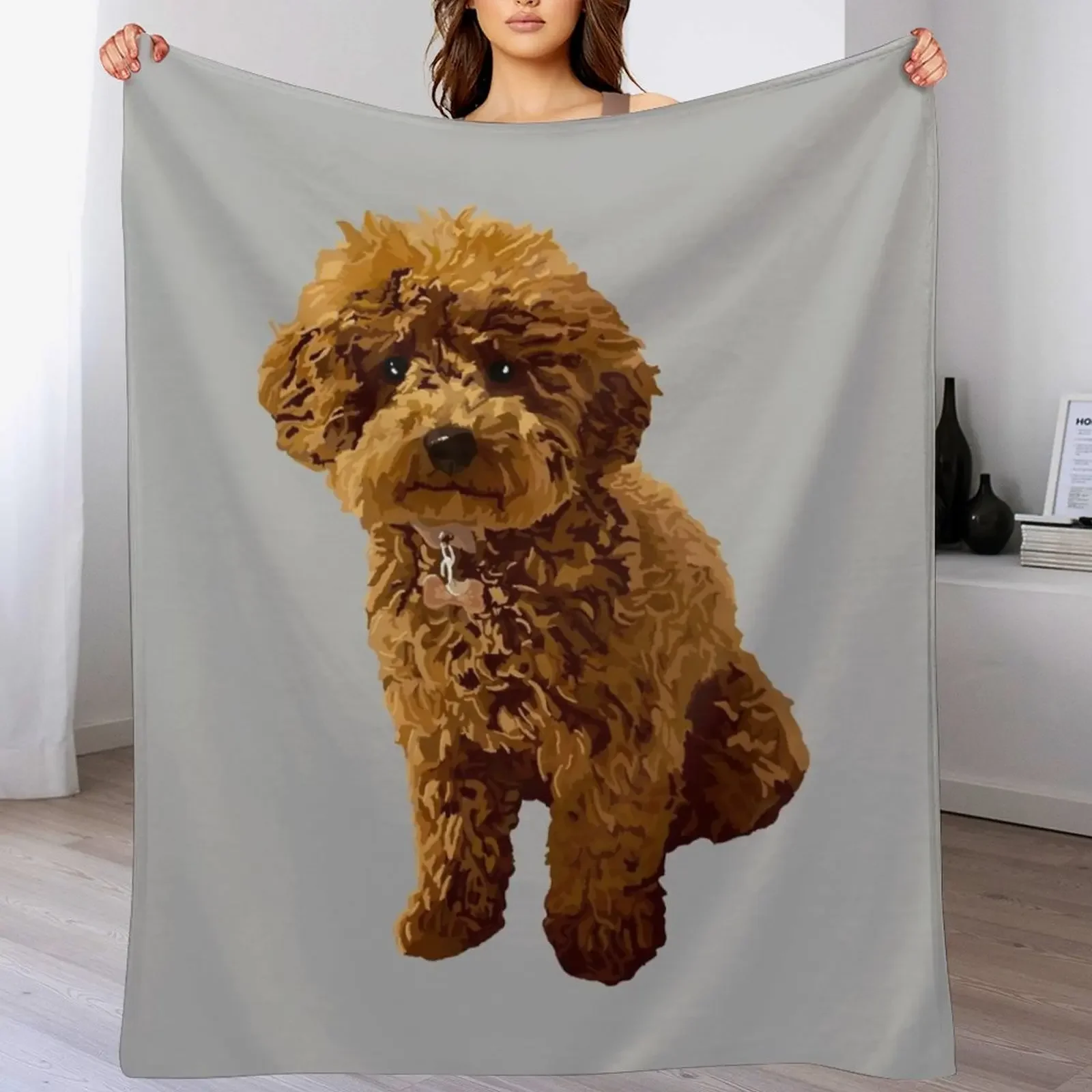 Ginger the Toy Poodle on Grey background Throw Blanket Bed Softest Thermal wednesday Blankets
Ginger the Toy Poodle on Grey background Throw Blanket Bed Softest Thermal wednesday Blankets